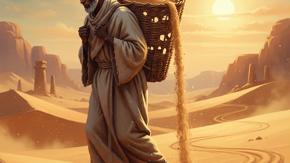 Illustration for Abba Moses the Black - a desert fathers Early Christian Saints Lives story with moral lessons