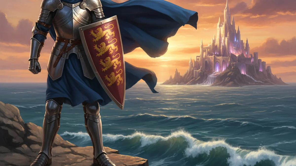 Illustration for Amadis of Gaul - a chivalric romances Medieval Tales story with moral lessons