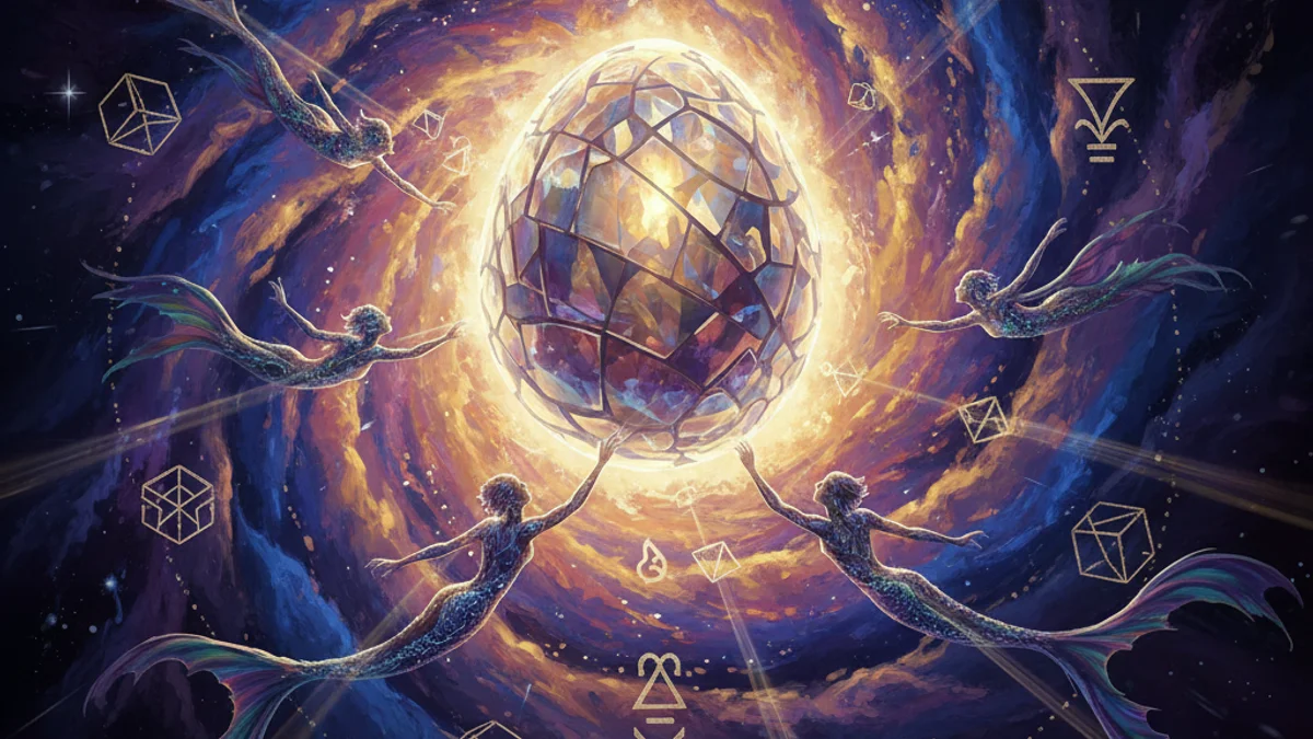 Illustration for Amma Creates the World - a dogon tales African Mythology story with moral lessons