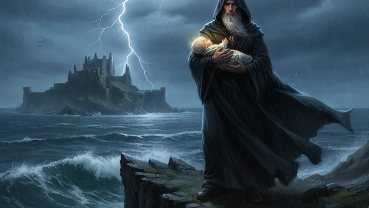 Arthur's Birth - Stories of King Arthur story illustration from Arthurian Legends