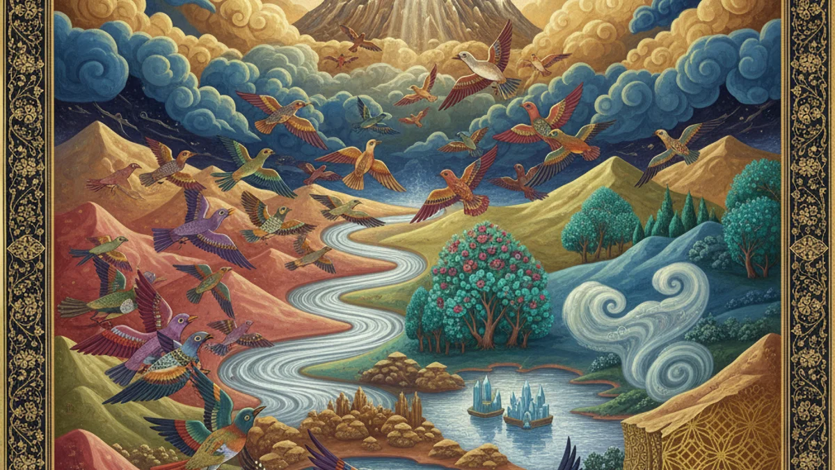 Attar's Parables - Persian Tales story illustration from Middle Eastern Folklore