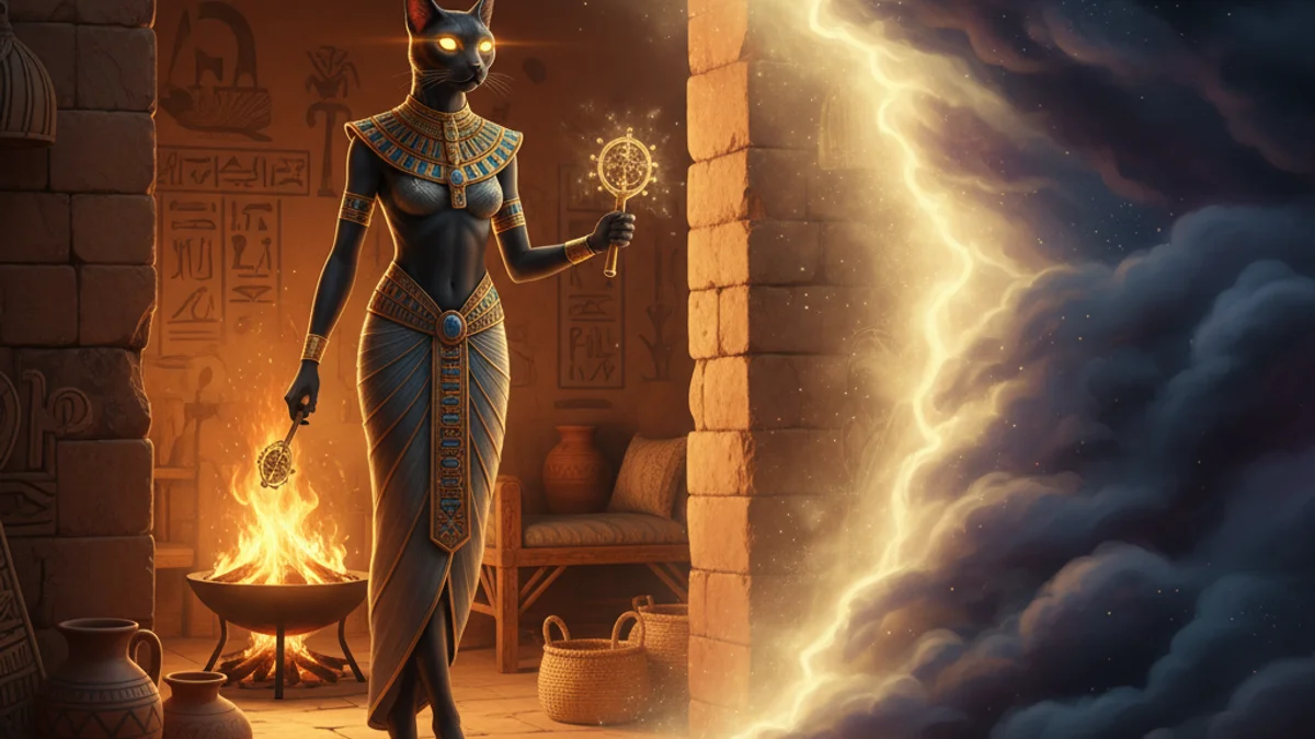 Bastet's Protection - Gods and Goddesses story illustration from Egyptian Mythology