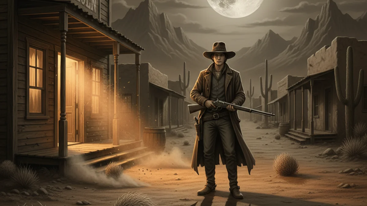 Billy the Kid - American Outlaws story illustration from Legendary Outlaws