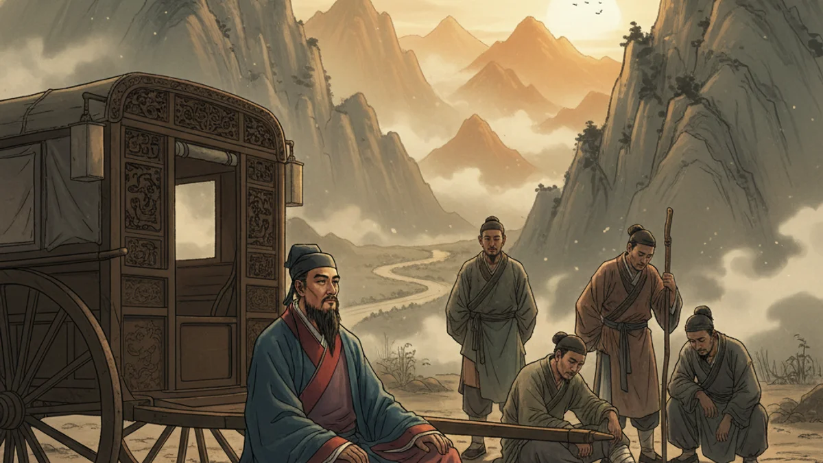 Confucius in Exile - Confucian Teachings story illustration from Stories of Famous Philosophers