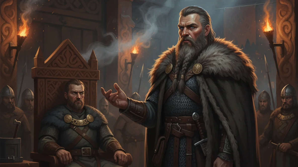 Illustration for Egil Skallagrimsson - a norse heroes Norse Myths story with moral lessons