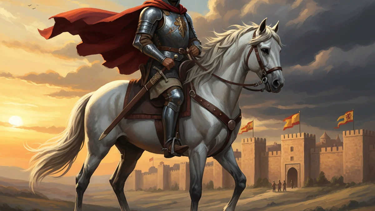 El Cid's Exile - Spanish Legends story illustration from El Cid