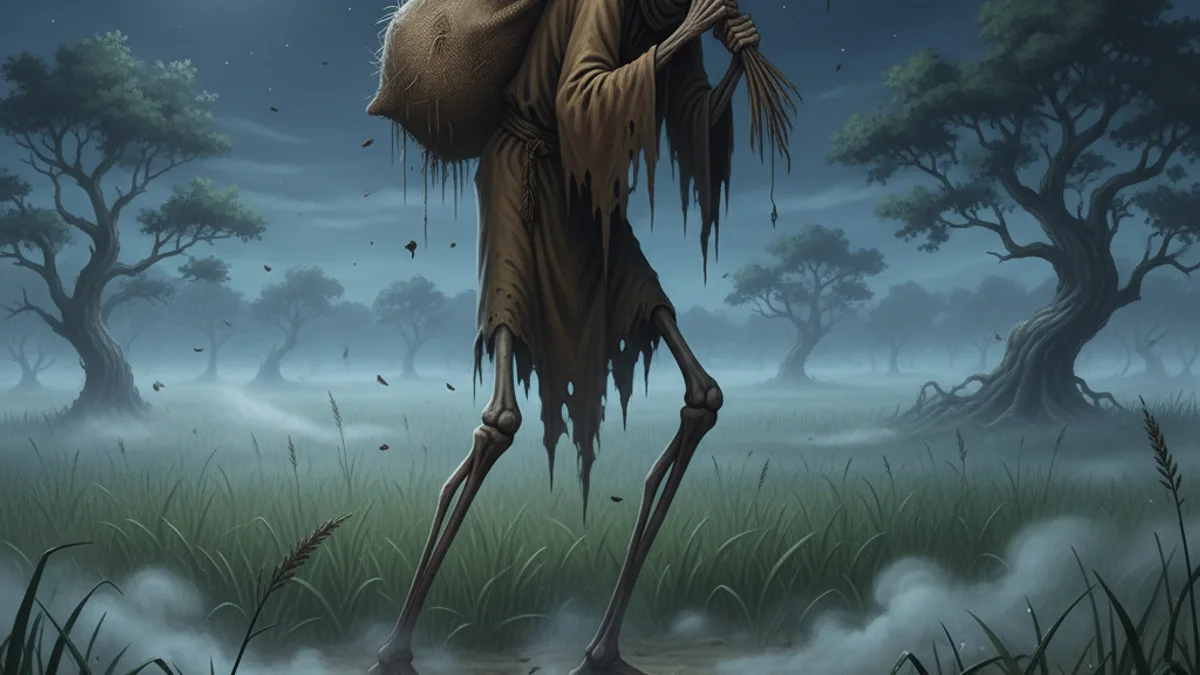 Illustration for El Silbon the Whistler - a ghost stories Latin American Folklore story with moral lessons