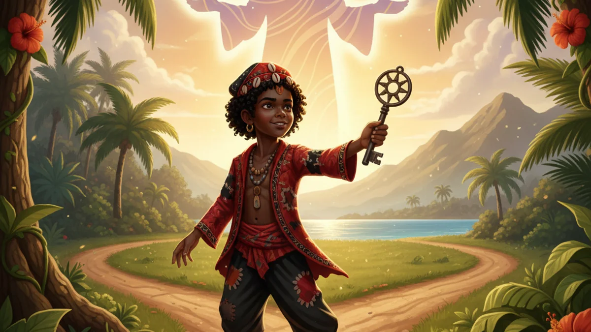 Elegua Opens the Way - Cuban Folklore story illustration from African Diaspora