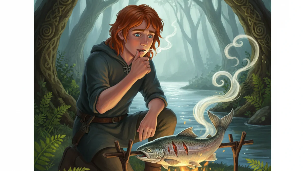 Illustration for Fionn Mac Cumhaill - a famous legends Celtic Myths story with moral lessons