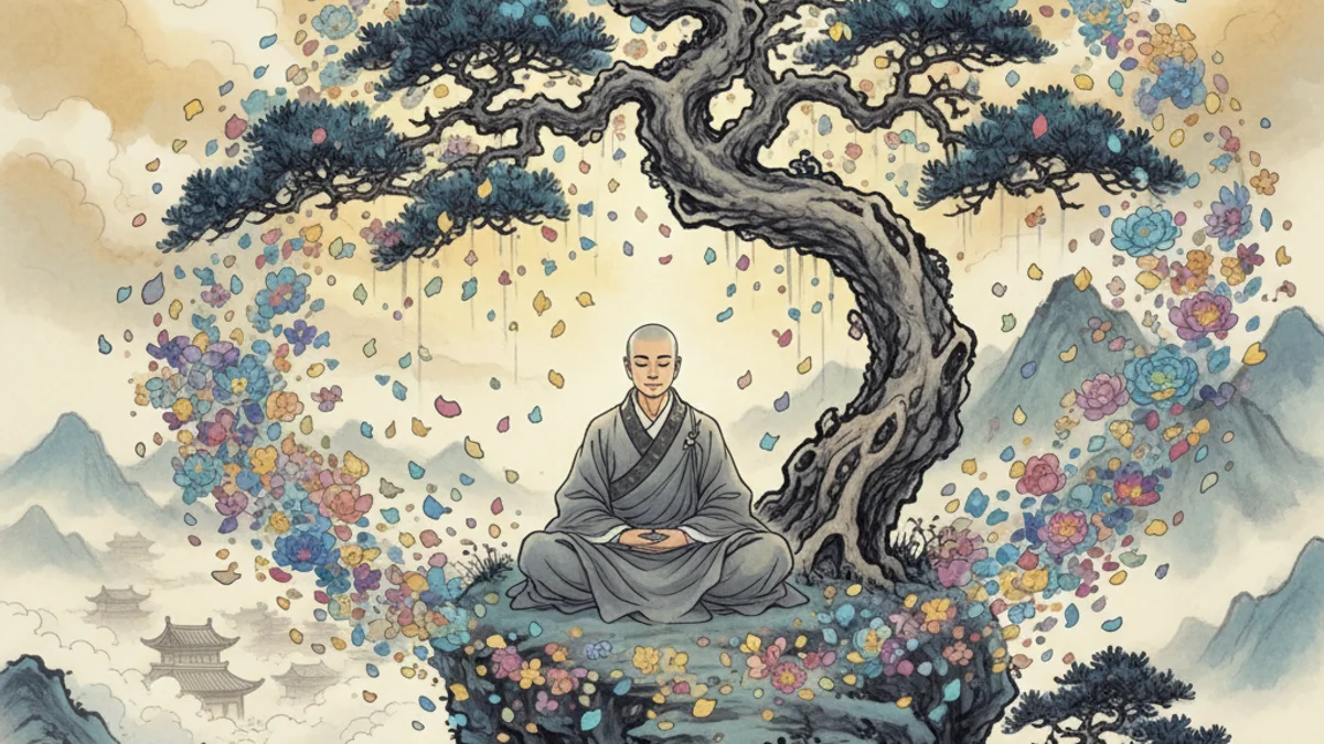 Flower Shower - Zen Stories story illustration from Zen Stories