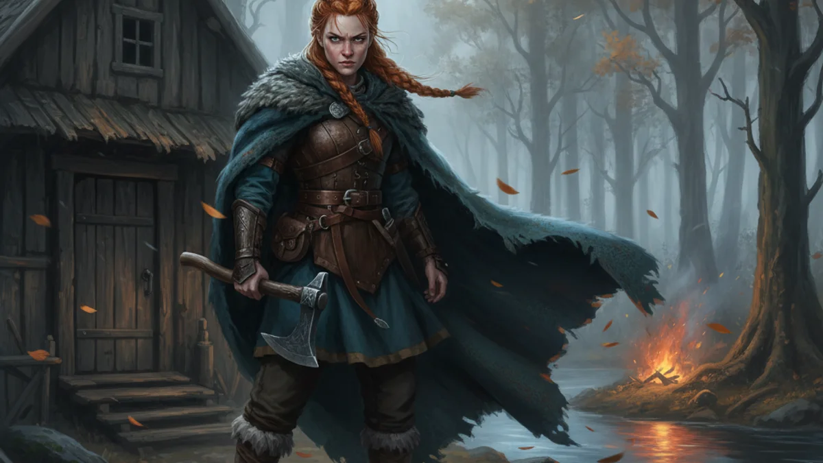 Illustration for Freydis in the New World - a additional sagas Norse Sagas story with moral lessons