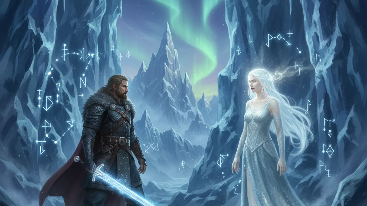 Illustration for Frey's Courtship of Gerd - a additional tales Norse Myths story with moral lessons