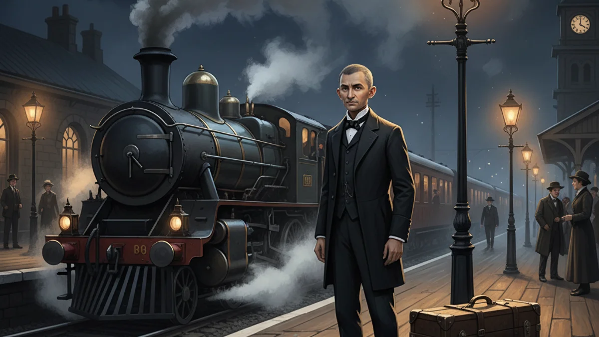 Gandhi and the Train in South Africa - Tales of Gandhi and Martin Luther King Jr. story illustration from Tales of Historical Figures