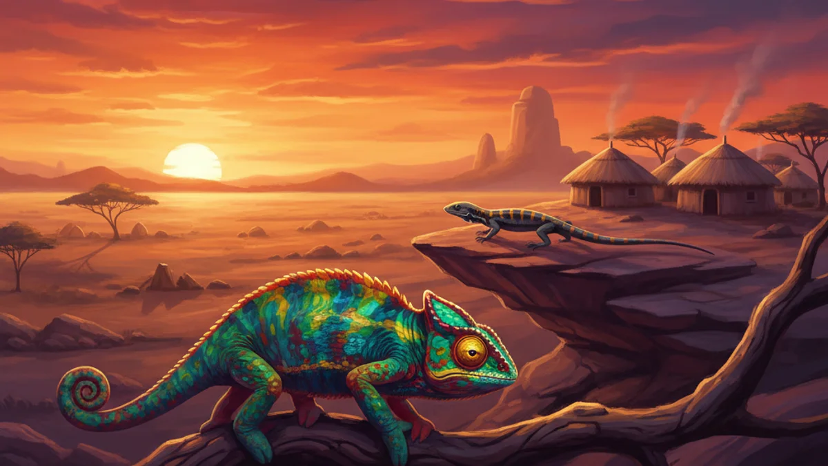 How Death Came to the World - Creation Myths story illustration from African Folktales