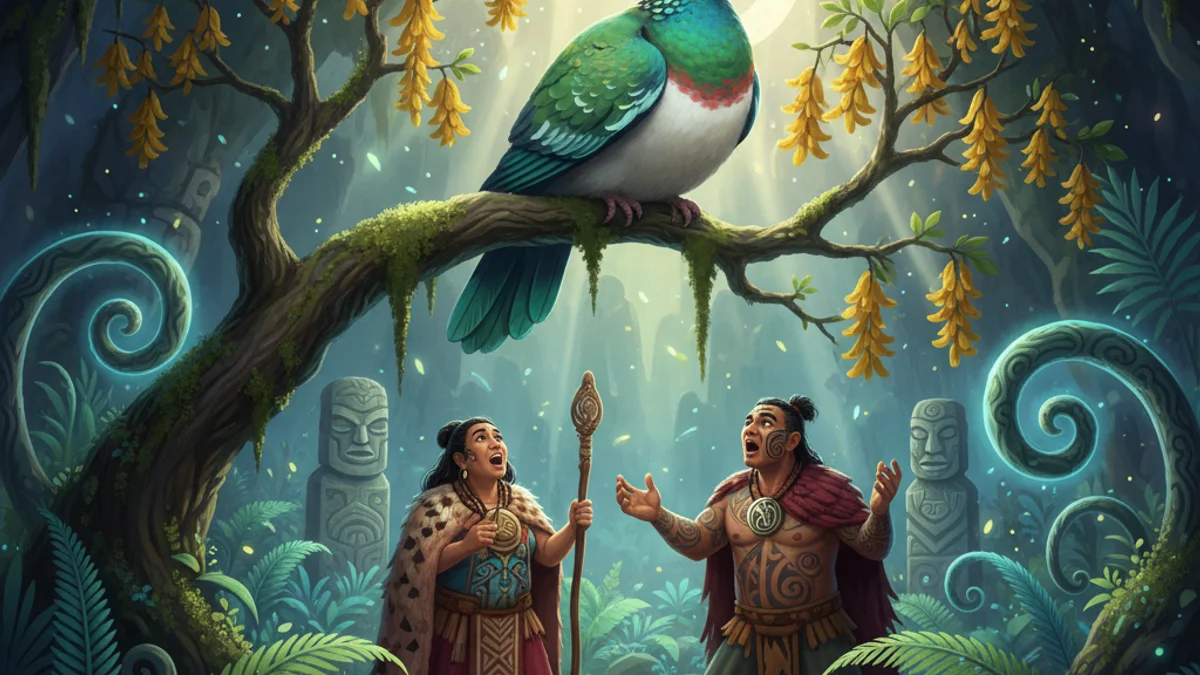 Illustration for How Maui Found His Parents - a maui legends Polynesian Mythology story with moral lessons