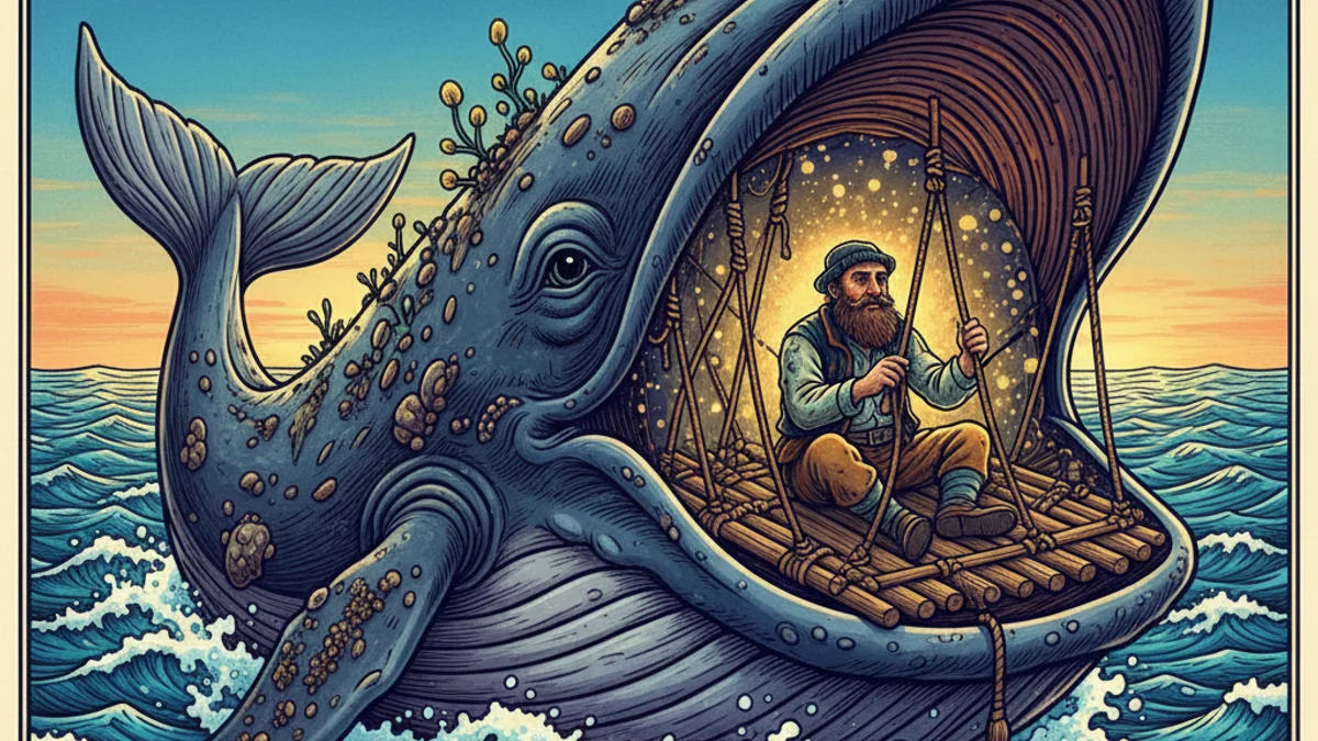 How the Whale Got Its Throat - Animal Origins story illustration from Kipling's Just So Stories
