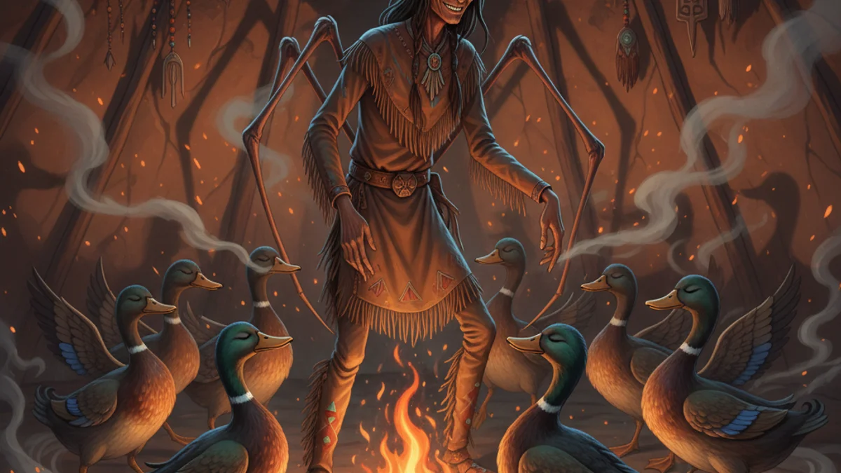 Iktomi the Spider Trickster - Additional Tribes story illustration from Native American Legends