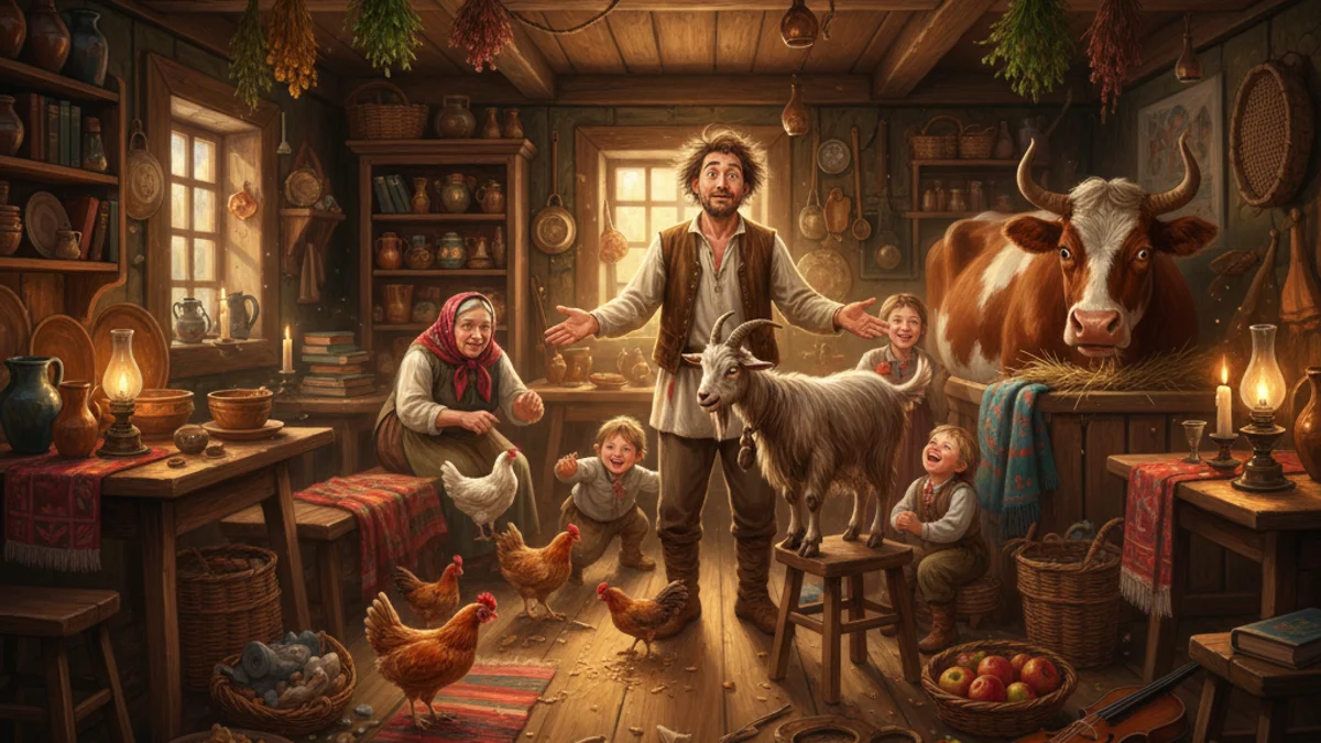 It Could Always Be Worse - Hasidic Tales story illustration from Jewish Folklore