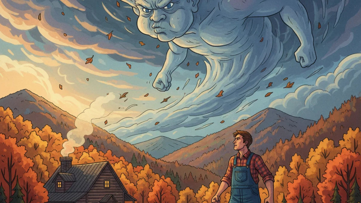 Jack and the North West Wind - Jack Tales story illustration from Appalachian Folklore