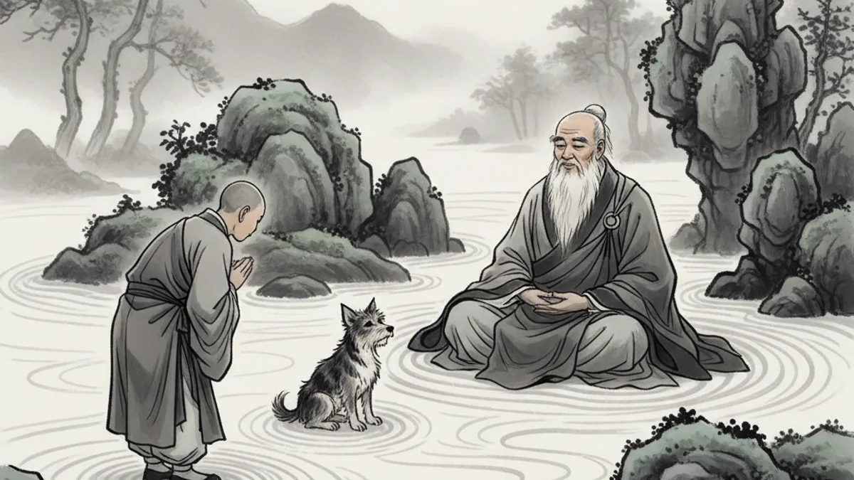Joshu's Dog - Additional Koans story illustration from Zen Stories