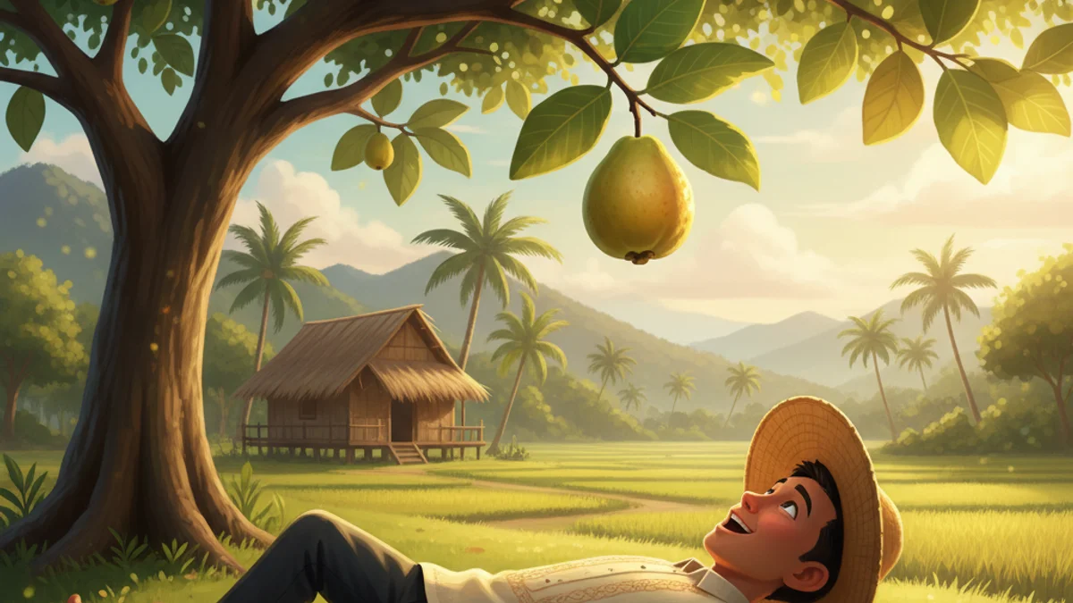 Juan Tamad the Lazy Man - Classic Tales story illustration from Filipino Mythology