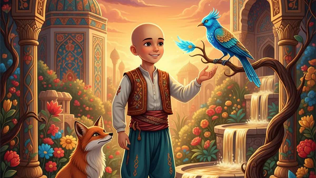 Keloglan the Bald Boy - Classic Tales story illustration from Turkish Folklore