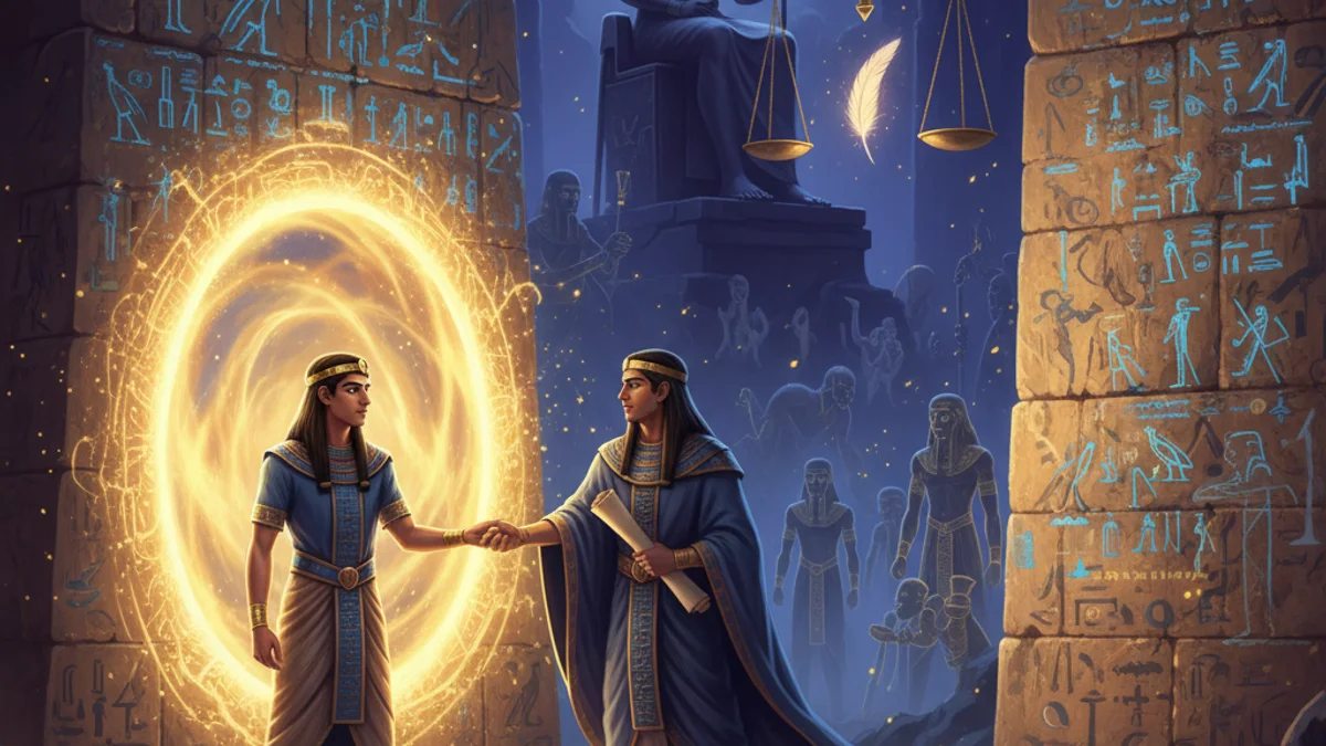 Illustration for Khaemweset and Si-Osire - a additional tales Egyptian Mythology story with moral lessons