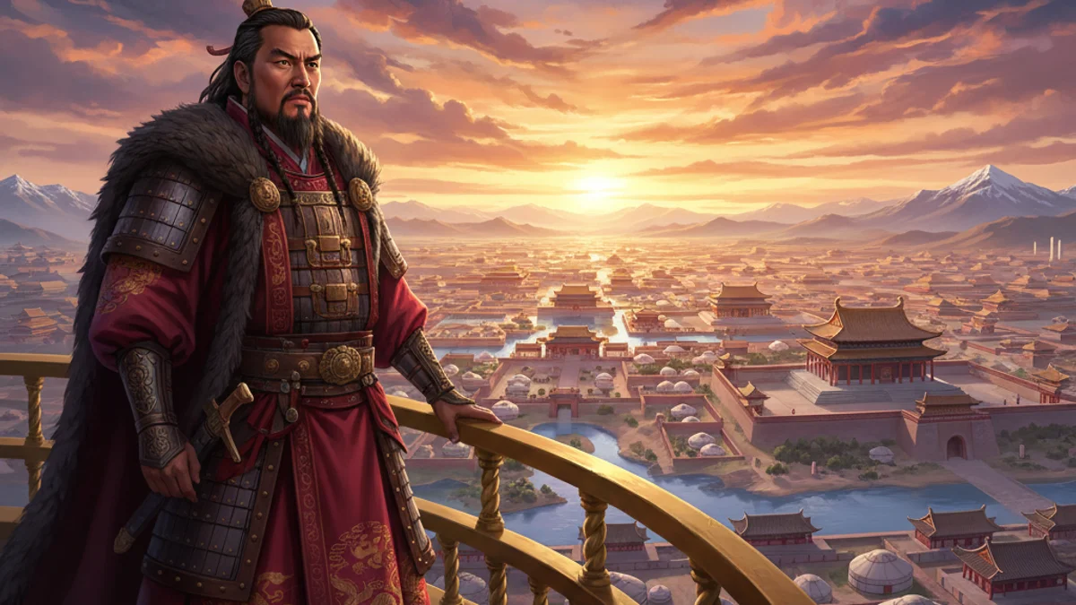 Illustration for Kublai Khan - a tales of mongol conquests Mongolian Epics story with moral lessons