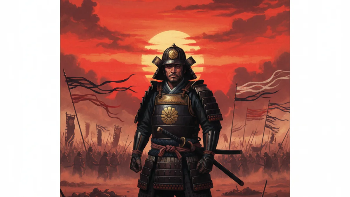 Kusunoki Masashige's Loyalty - Samurai Heroism story illustration from Japanese Samurai Legends