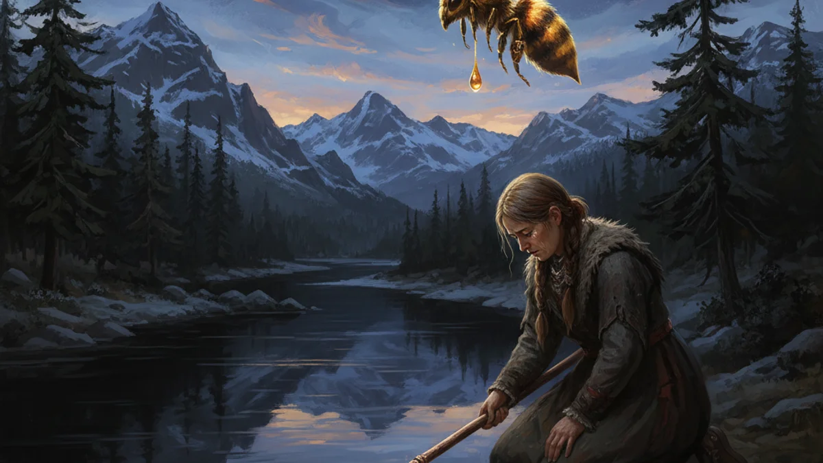 Lemminkainen's Adventures - Kalevala story illustration from Finnish Mythology