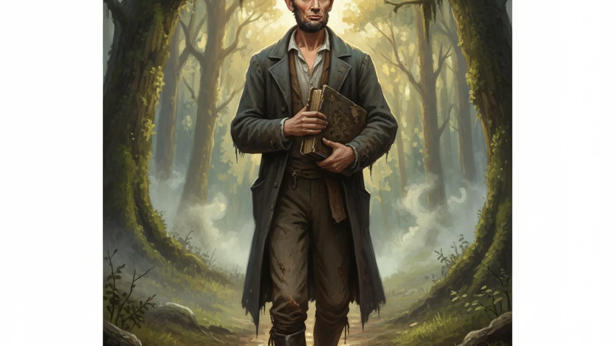 Illustration for Lincoln Walks Miles to Return a Book - a abraham lincoln anecdotes Tales of Historical Figures story with moral lessons