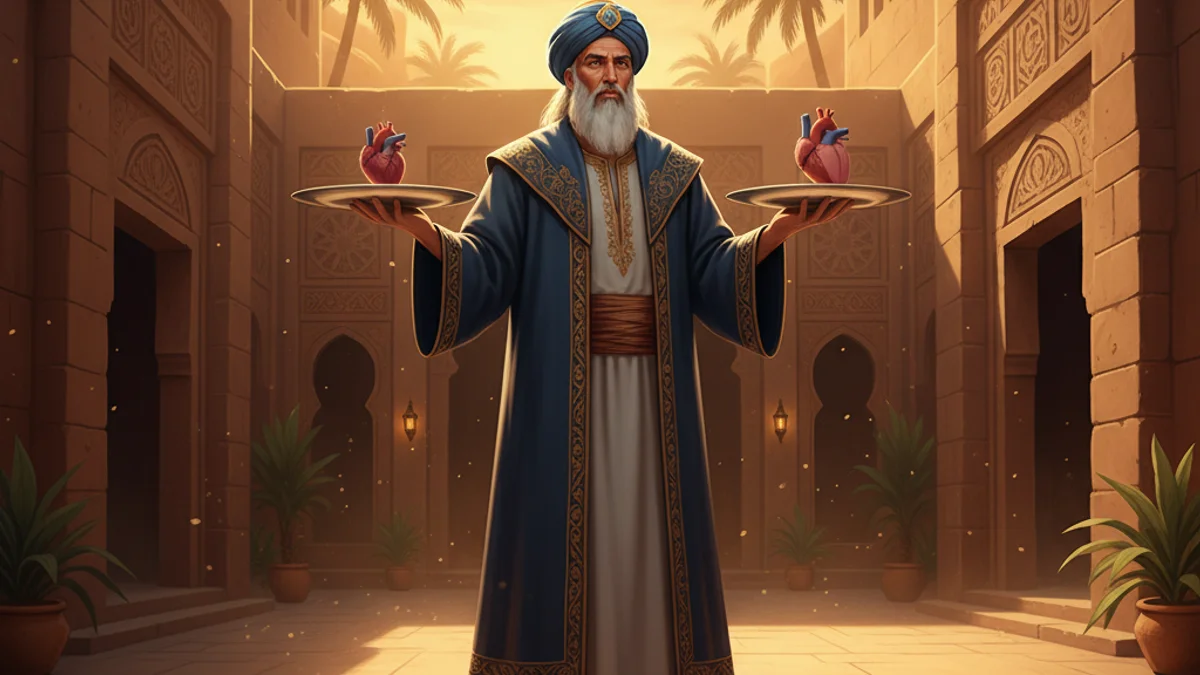 Luqman's Wisdom - Arabic Tales story illustration from Middle Eastern Folklore