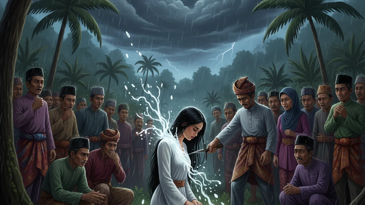 Mahsuri's Curse - Malaysian Tales story illustration from Southeast Asian Folklore