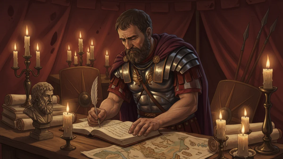 Marcus Aurelius the Philosopher Emperor - Roman Statesmen story illustration from Ancient Legends