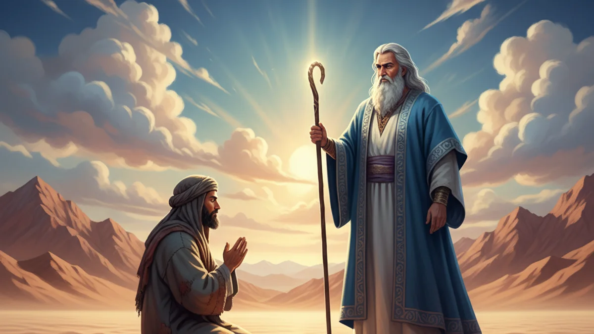 Moses and the Shepherd - Parables of Rumi story illustration from Sufi Parables