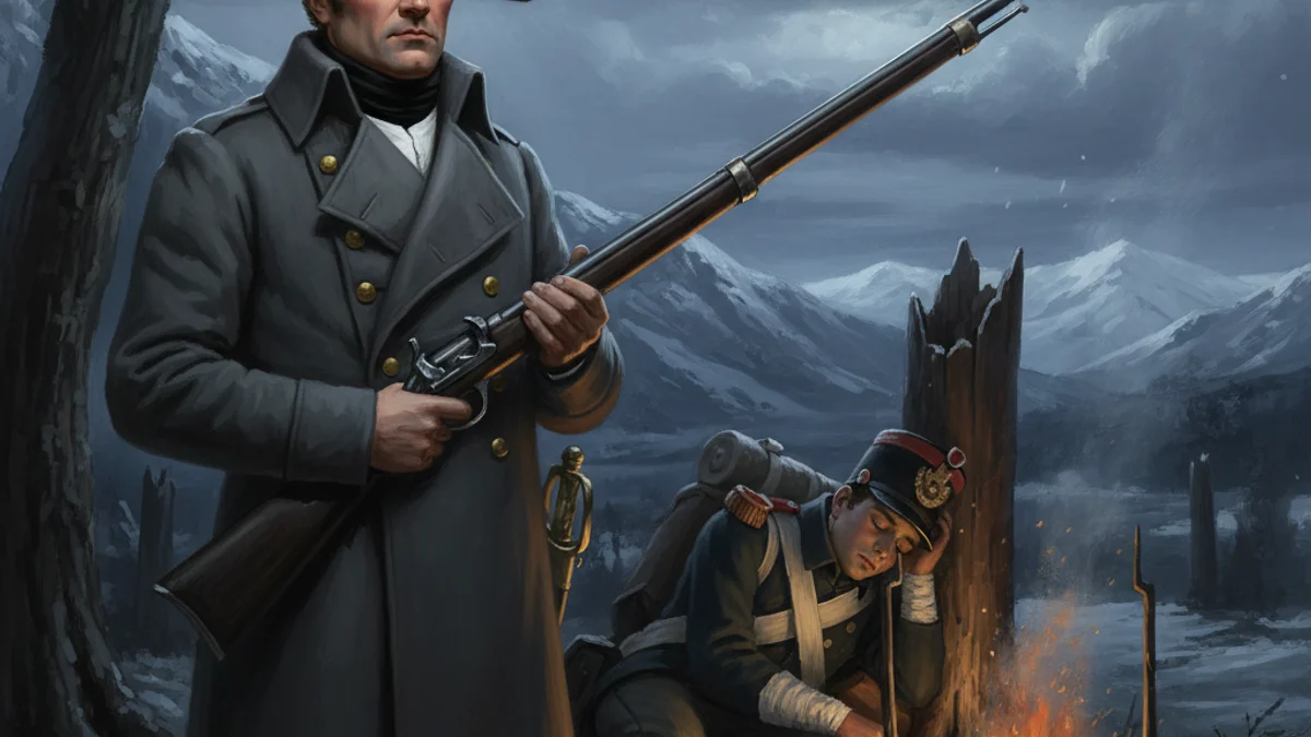 Illustration for Napoleon and the Sleeping Sentinel - a napoleon leadership stories Tales of Historical Figures story with moral lessons