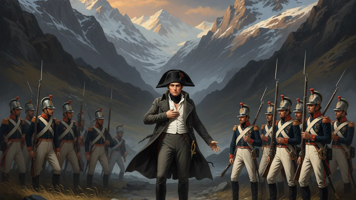 Napoleon's Return from Elba - Napoleon Leadership Stories story illustration from Tales of Historical Figures