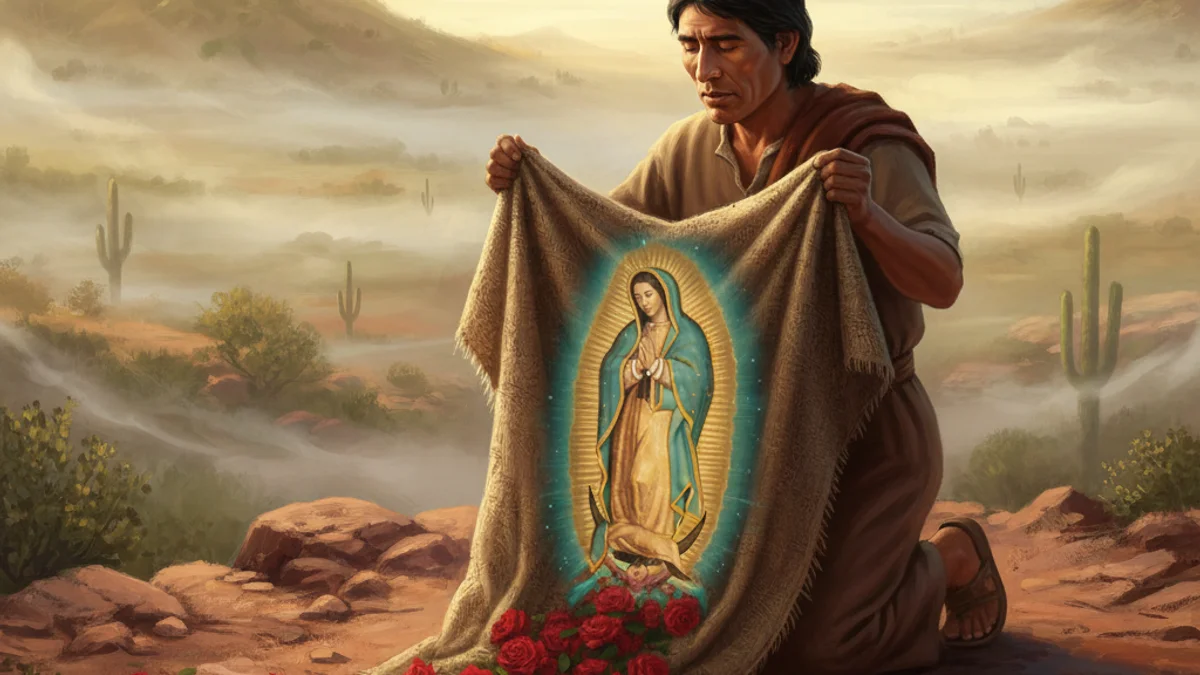 Our Lady of Guadalupe - Saint Legends story illustration from Latin American Folklore