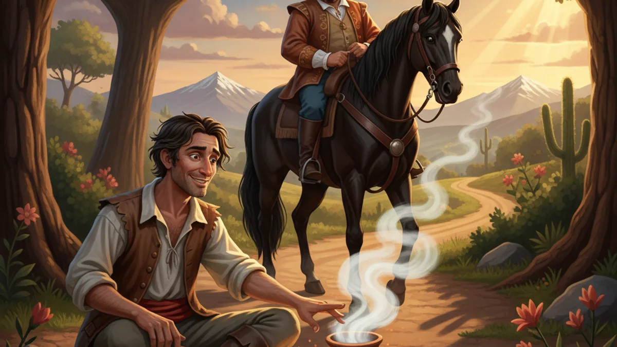 Pedro de Urdemales - Trickster Tales story illustration from Latin American Folklore