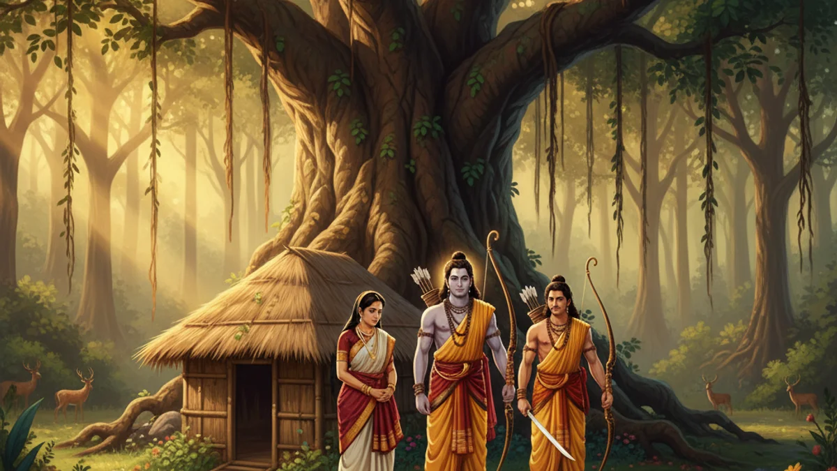 Rama in the Forest - Stories from the Ramayana story illustration from Hindu Epics