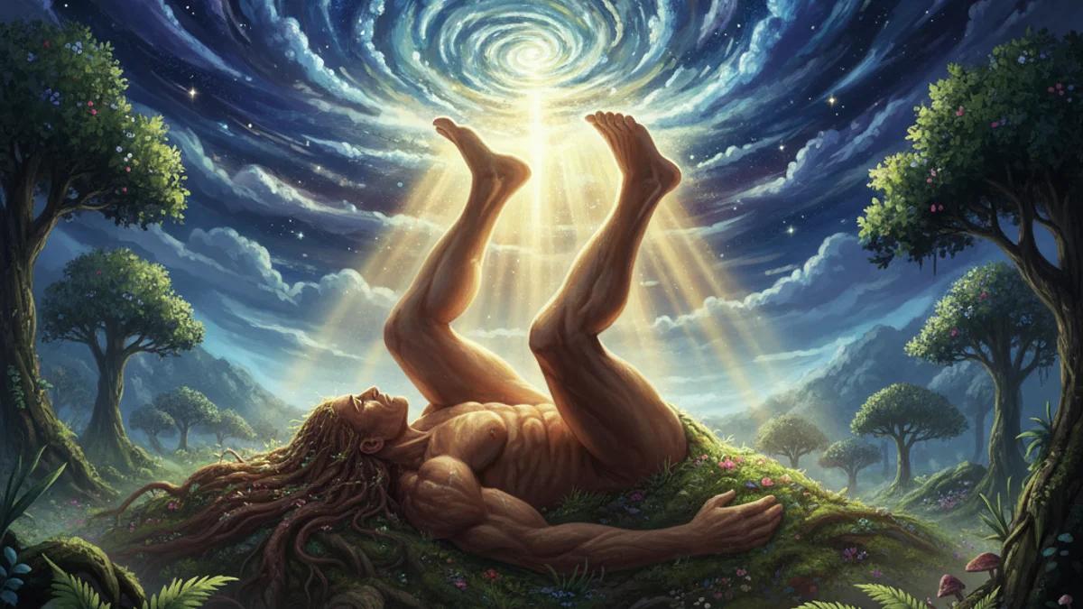 Rangi and Papa Separated - Creation Stories story illustration from Maori Mythology