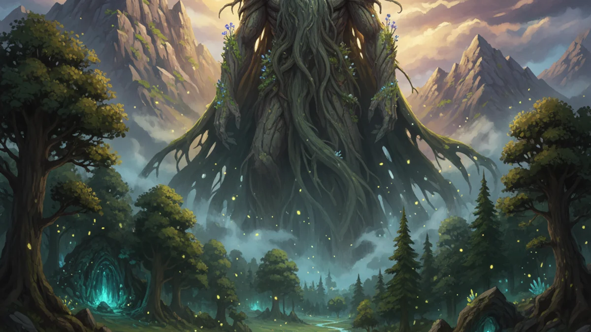 Rubezahl the Mountain Spirit - Regional Legends story illustration from German Folklore