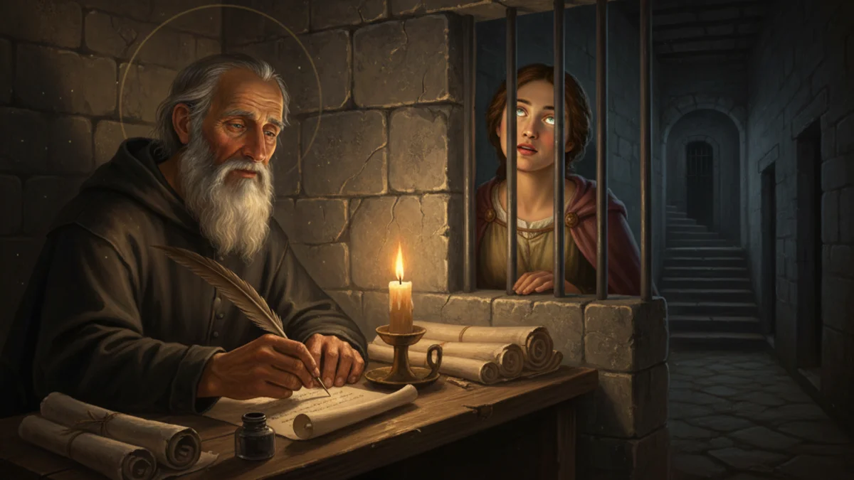 Illustration for Saint Valentine's Story - a tales of miracles and martyrdom Early Christian Saints Lives story with moral lessons