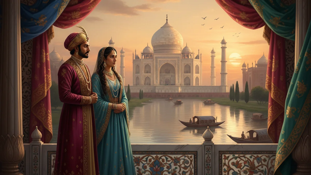Shah Jahan and Mumtaz - Love Stories from Legend story illustration from Cross-Cultural Themes