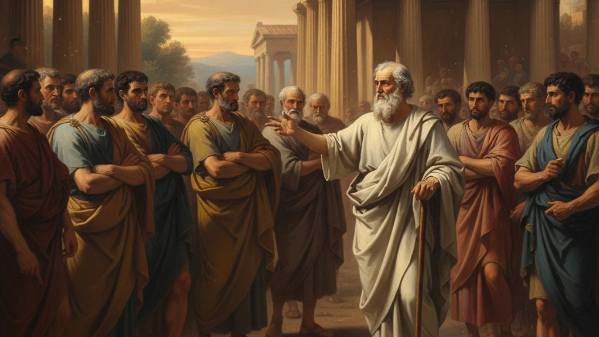 Socrates' Defense - Socratic Dialogues story illustration from Stories of Famous Philosophers