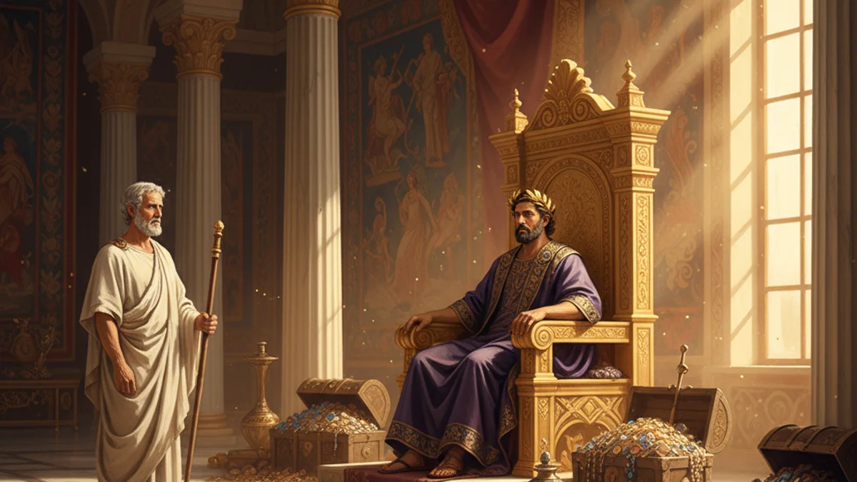 Solon's Wisdom - Greek Statesmen story illustration from Ancient Legends