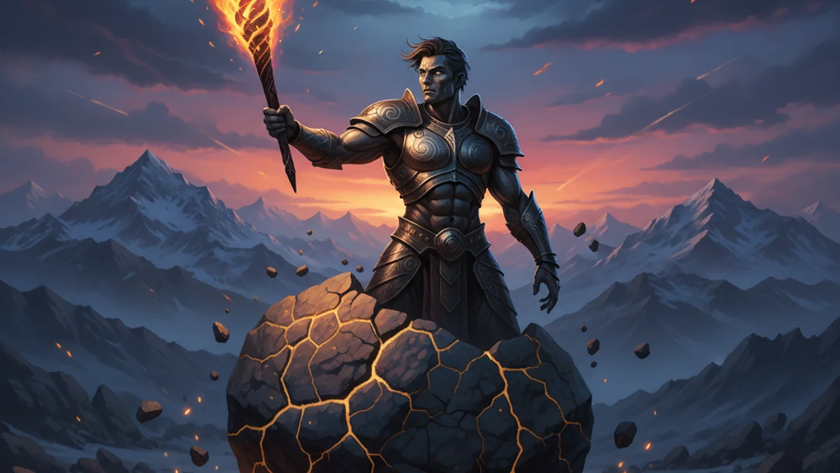 Sosruquo the Nart Hero - Nart Sagas story illustration from Caucasus Folklore