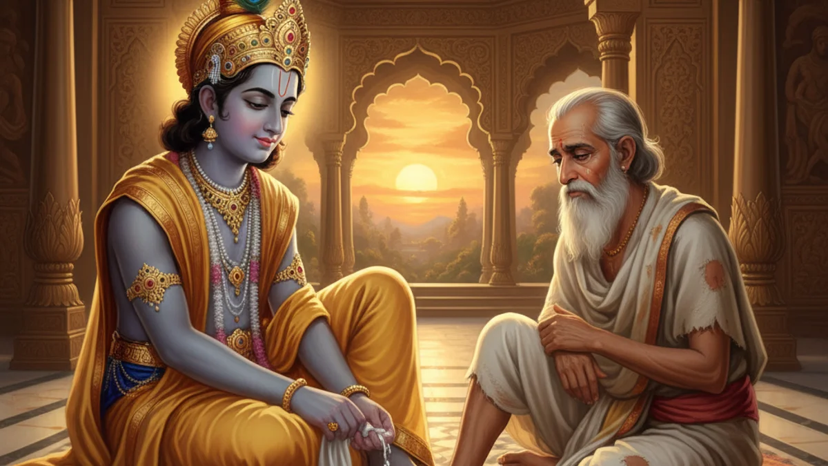 Sudama's Gift - Additional Stories story illustration from Hindu Epics