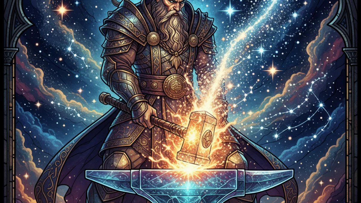 Svarog the Sky God - Gods and Spirits story illustration from Slavic Mythology