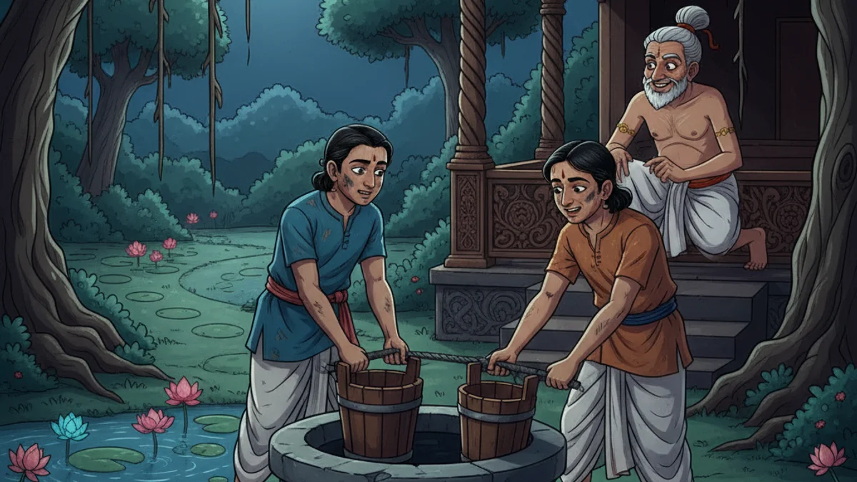 Illustration for Tenali Raman and the Thieves - a tenali raman tales Indian Story Collections story with moral lessons
